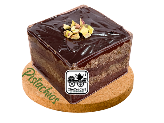 Pistachio Kunafe Cake
